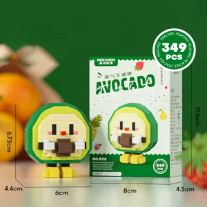 Avocado Fruit building blocks set, 349 pieces