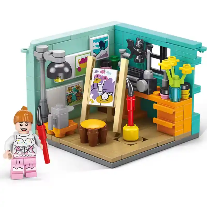 The Artist from the Little Jobs Mini Scene building blocks collection