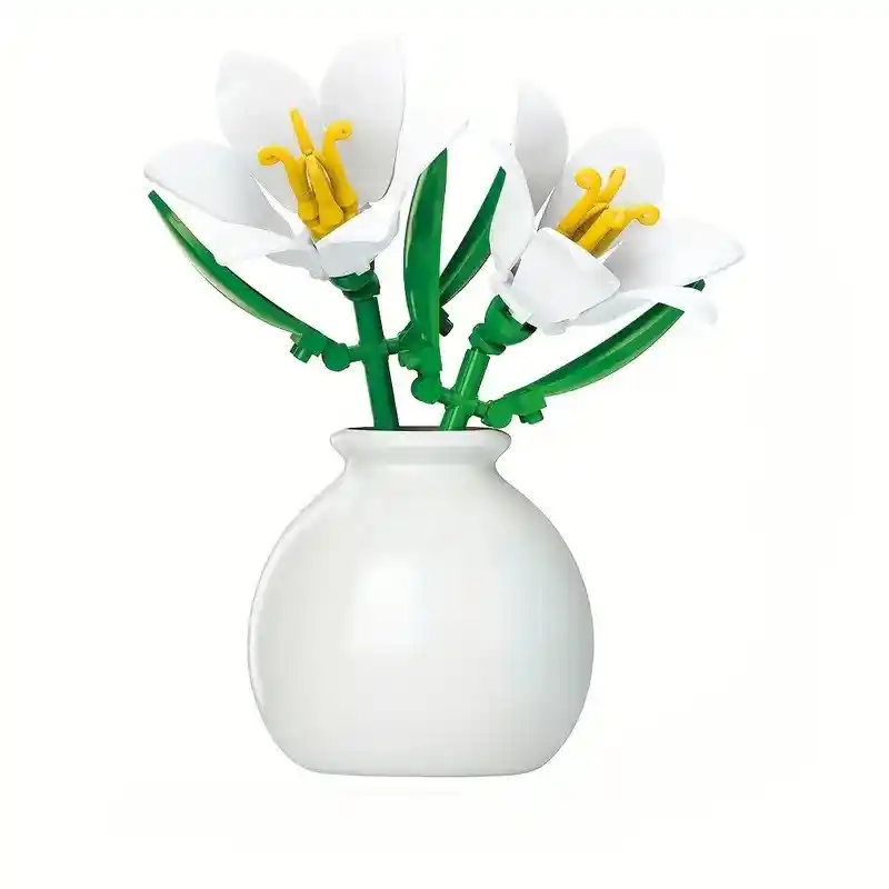 Lillies in a Vase DIY Building Blocks - 100 Pieces