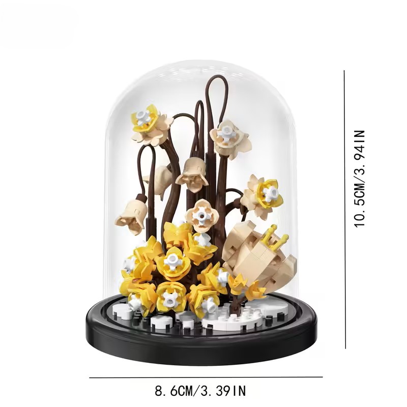 Mountain Rose Terrarium building blocks model with its size measurements