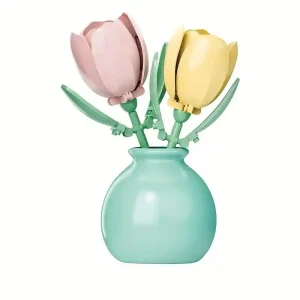 Tulips in a Vase DIY Building Blocks - 100 Pieces