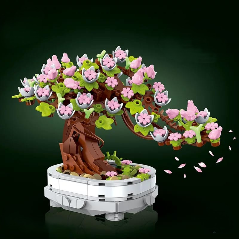 Peach Spring Blossom Tree DIY Building Blocks - Image 2