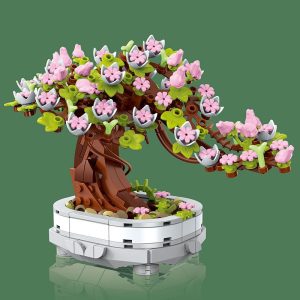 Peach Spring Blossom Tree DIY Building Blocks