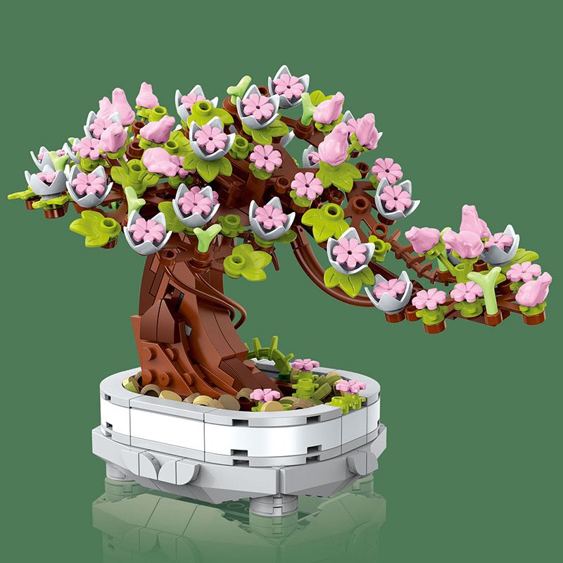Peach Spring Blossom Tree DIY Building Blocks