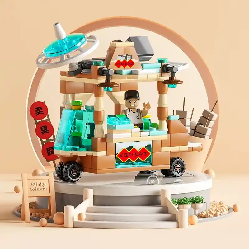 Stinky Tofu Cart DIY Building Blocks - 164 Pieces