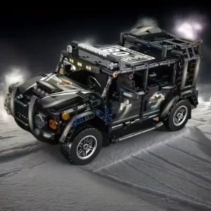 Black Pull-back Off-road Car 1:14 DIY Building Blocks - 909 Pieces