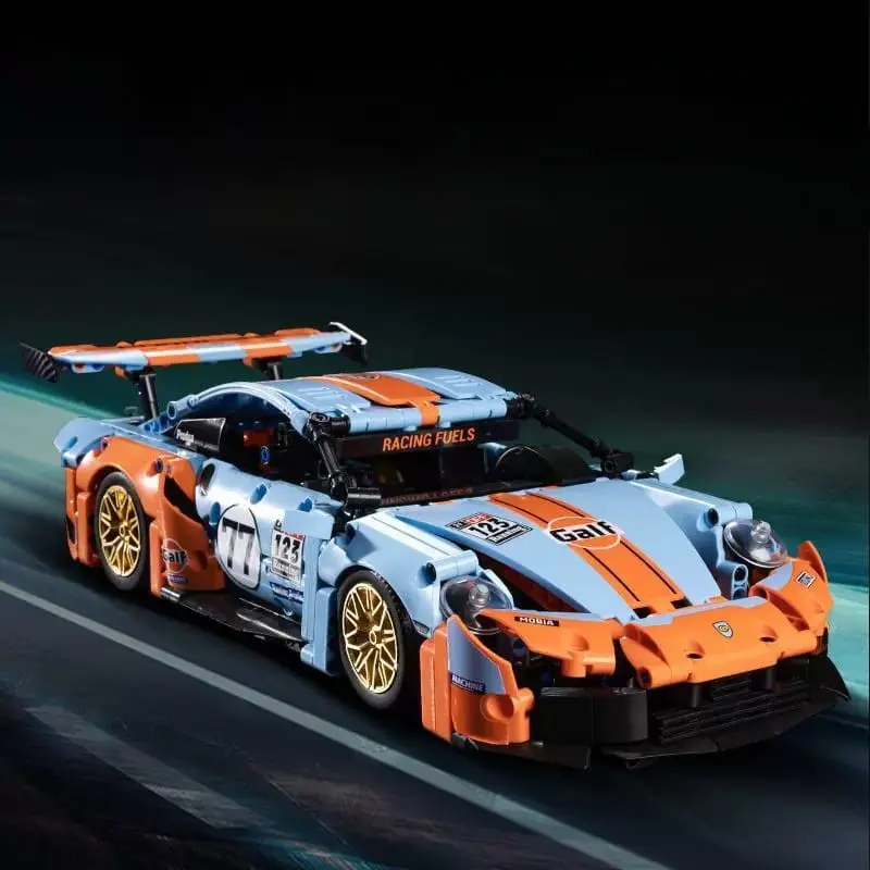 Blue Orange Remote Control Racing Super Car 1:14  DIY Building Blocks - 1280+ Pieces