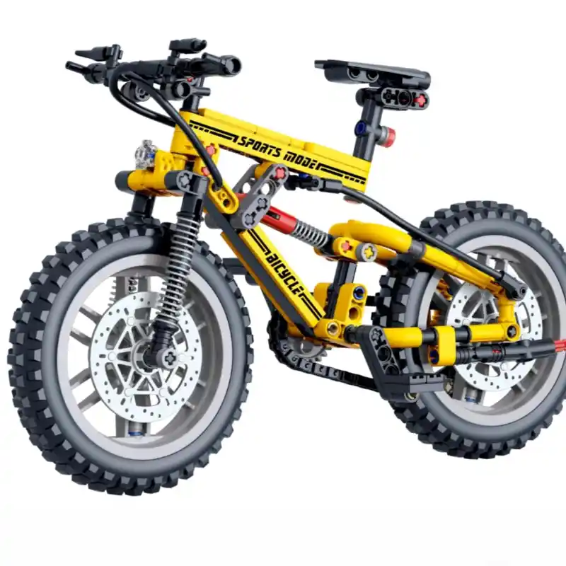 Yellow Mountain Bike DIY Building Blocks - 240 Pieces