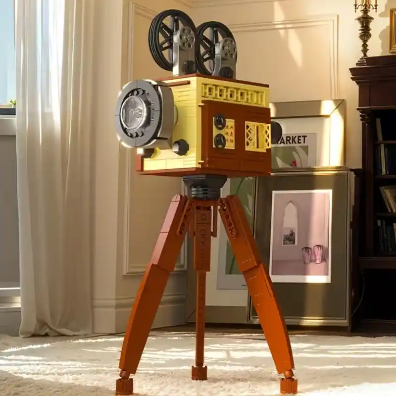 Retro Vintage Film Movie Camera Projector DIY Building Blocks - 588 Pieces