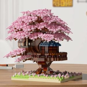 Cherry Blossom Treehouse building blocks model
