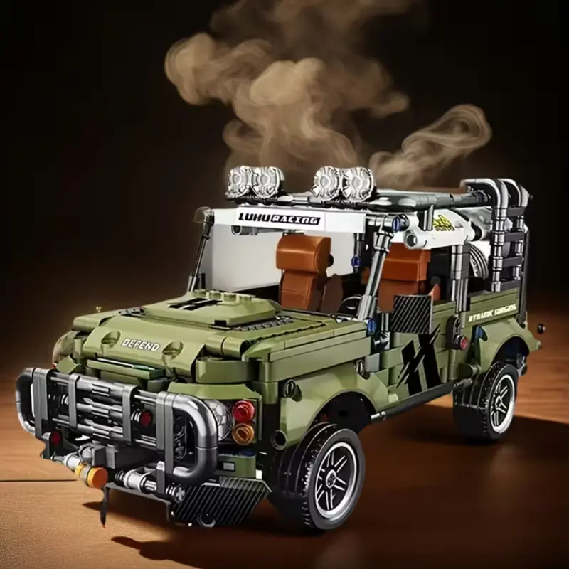 Green 1:14 from the Pull-back Off-road Car building blocks collection