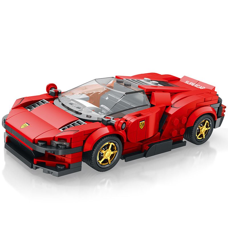Red Car building blocks model