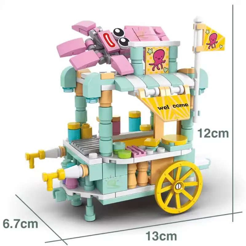 Sushi Cart building blocks model with its size measurements