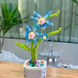 Blue Cymbidium Flower DIY Building Blocks – 165 Pieces
