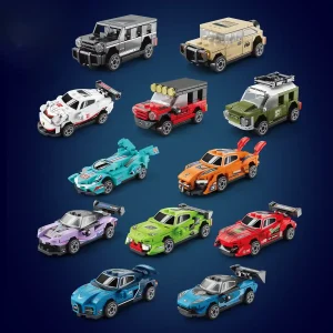 Mini Pull-back Racing Cars DIY Building Blocks