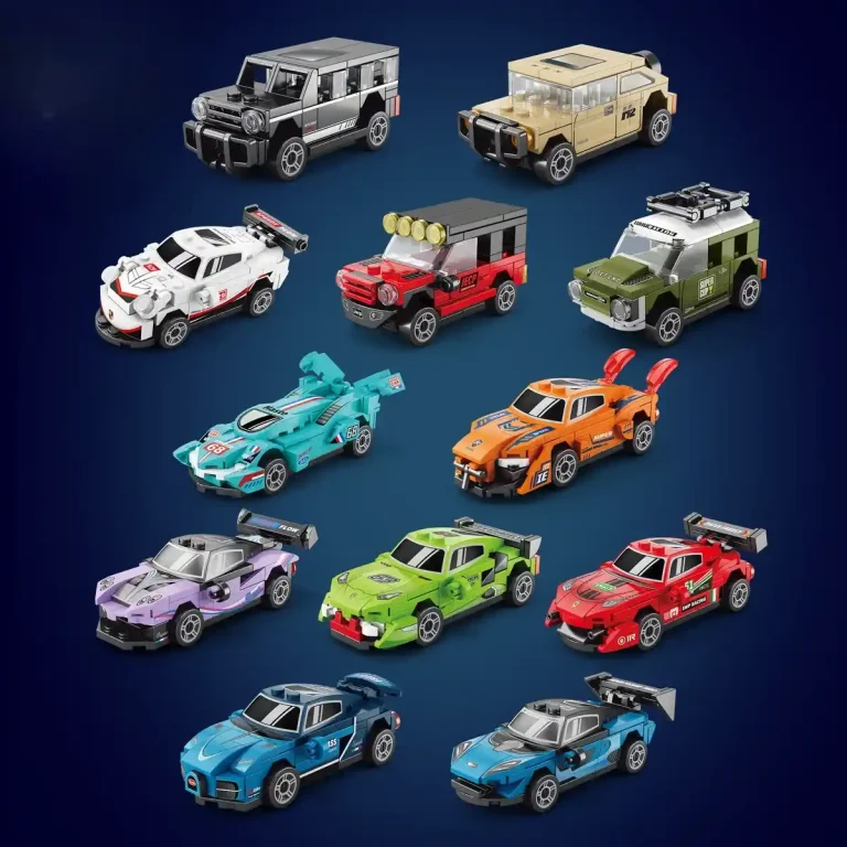Mini Pull-back Racing Cars DIY Building Blocks