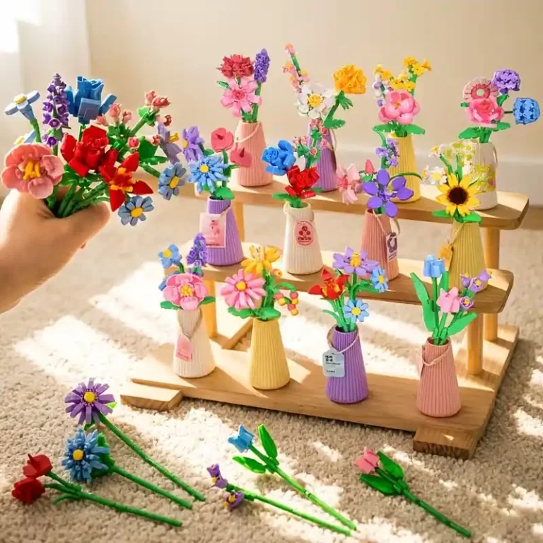Flowers in a Tall Vase DIY Building Blocks